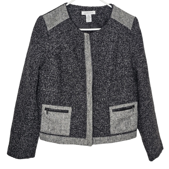 Liz Claiborne Wool Blend Zip Up Pocketed Jacket * TINY FLAW - Picture 5 of 10